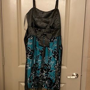 Black and blue dress